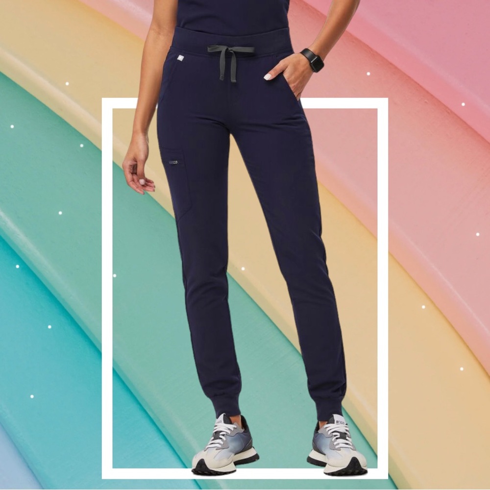 FIGS BRAND ZAMORA JOGGER SCRUB PANTS - NAVY